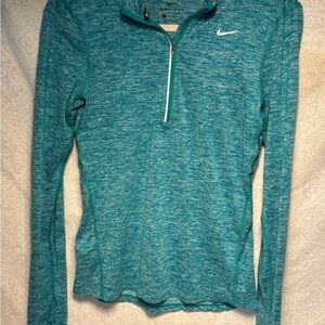 Nike Dri-FIT Running Quarter Zip Pullover Teal Long Sleeve Athletic Top